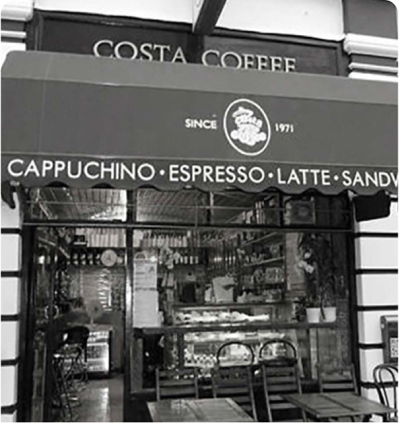 costa coffee store in london